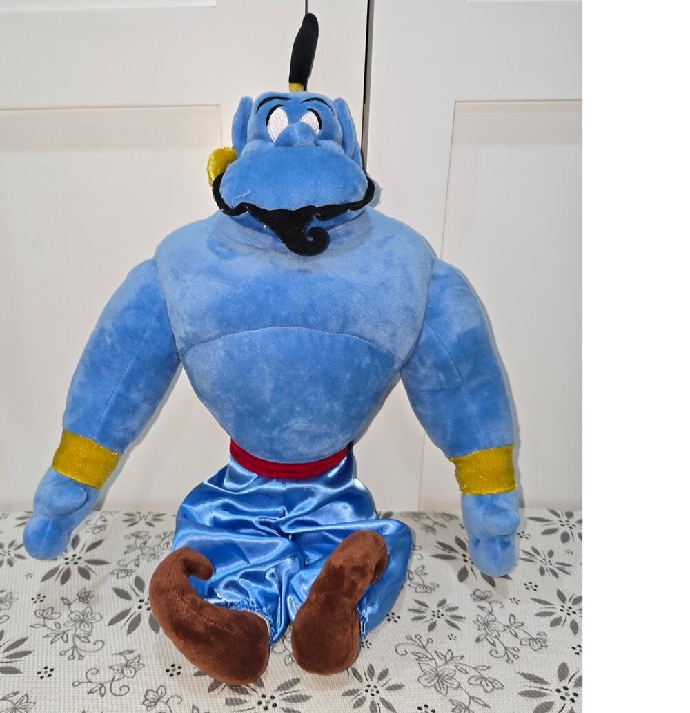 Disney Store Aladdin Genie Plush 18" Blue Stuffed Animal